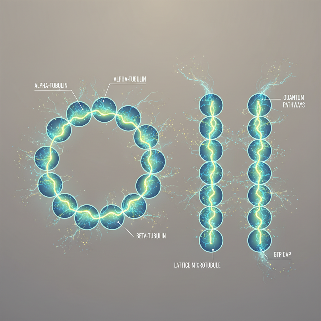 Stylized microtubule diagram